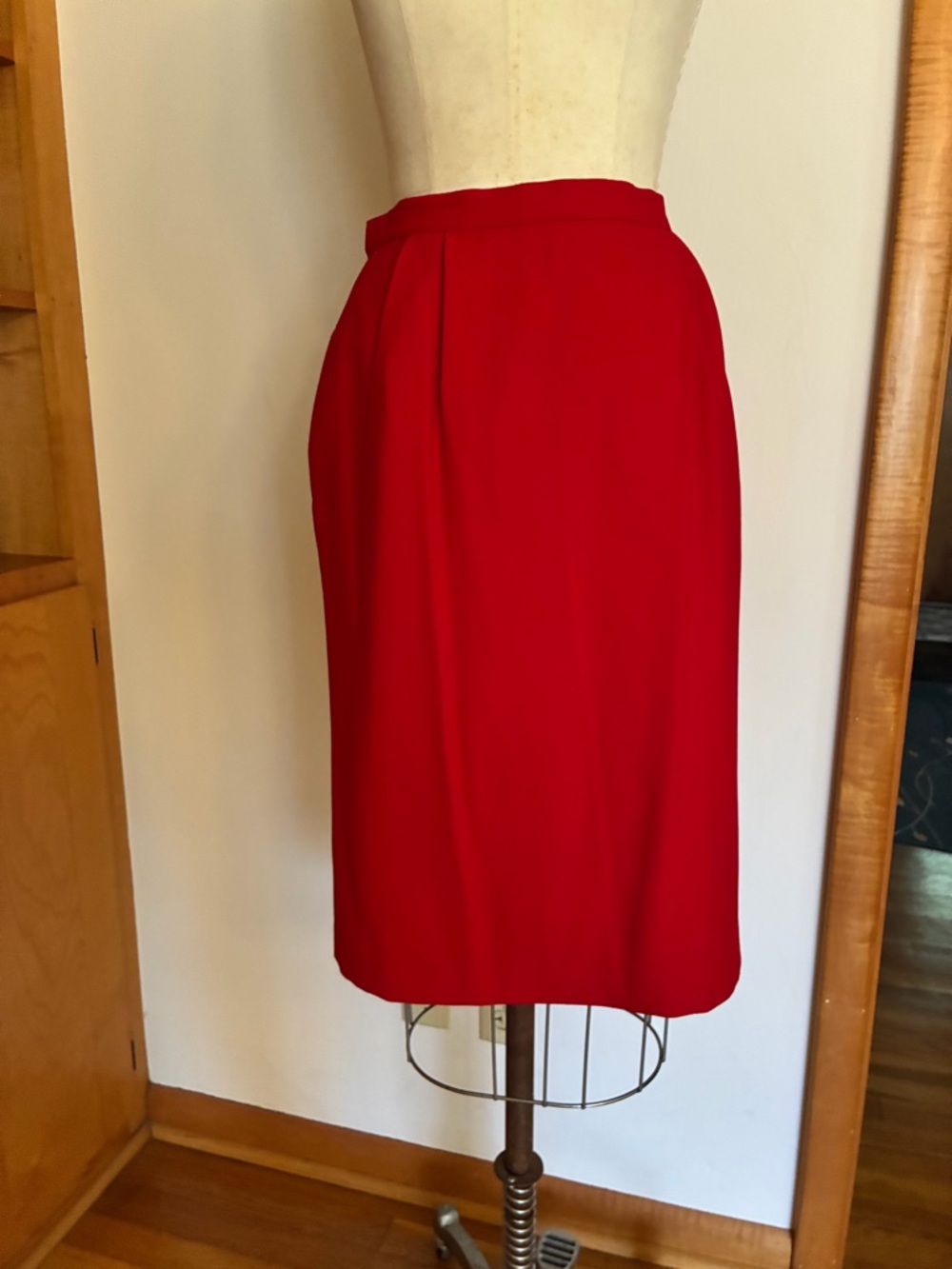 Kasper ASL Red 3 Piece Ensemble “Mad Men” Inspired Rayon Power Suit 60s Vibe - Picture 10 of 16